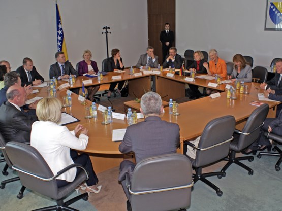 The Members of the Collegium of both Houses of the Parliamentary Assembly of Bosnia and Herzegovina spoke with the Members of German Bundestag's Parliamentary Friendship Group